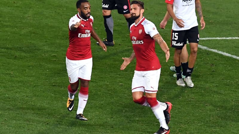 Alexandre Lacazette et Olivier Giroud