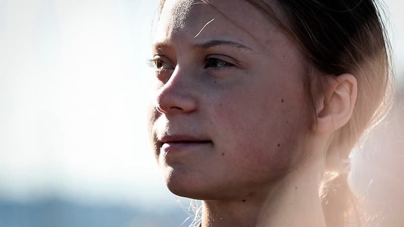 L'activiste suédoise Greta Thunberg après son arrivée à Lisbonne, le 3 décembre 2019