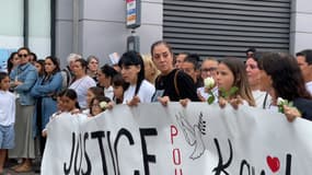 Une marche blanche pour Kamilya, le 22 septembre 2024, à Vallauris