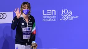 Federica Pellegrini lors des  Championnats d'Europe de natation à Budapest, le 20 mai 2021 