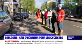Boulogne: une haie d'honneur pour inciter à la pérennisation des pistes cyclables