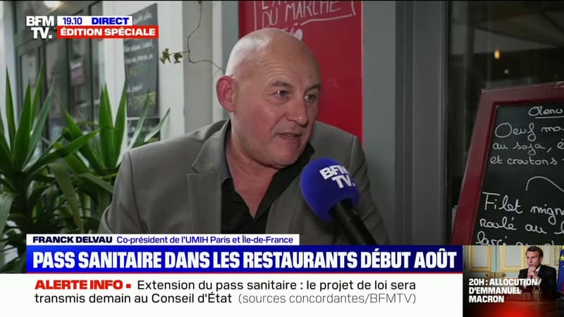 Extension du pass sanitaire: "nous sommes contre, nous ne sommes ni gendarme ni policier" estime ce restaurateur
