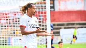 Alexis Beka-Beka lors du match amical Nice-Montpellier (1-0), le 22 juillet 2023