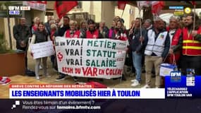 Réforme des retraites: les enseignants mobilisés hier à Toulon