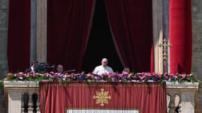 Le pape François le 17 avril 2022, lors de son adresse urbi et orbi du dimanche de Pâques. 