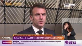 Boualem Sansal: Emmanuel Macron souhaite une "issue rapide"