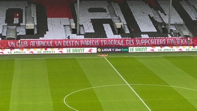 La banderole des supporters brestois