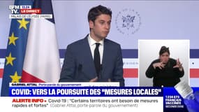 Gabriel Attal: "Tous nos efforts se poursuivent pour éviter un nouveau confinement national"