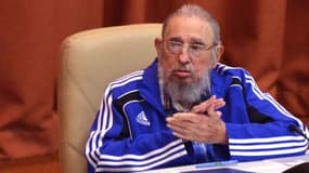 Fidel Castro lors de sa dernière apparition publique