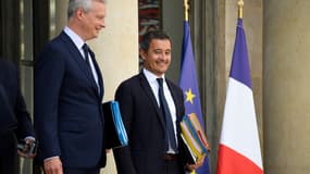De gauche à droite, les deux ministres de Bercy: Bruno Le Maire et Gérald Darmanin.
