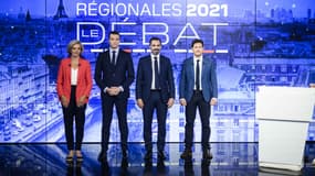 Les candidats franciliens à la présidence de l'Île-de-France Valérie Pécresse, Jordan Bardella, Laurent Saint-Martin et Julien Bayou, débattent sur BFMTV et BFM Paris.
