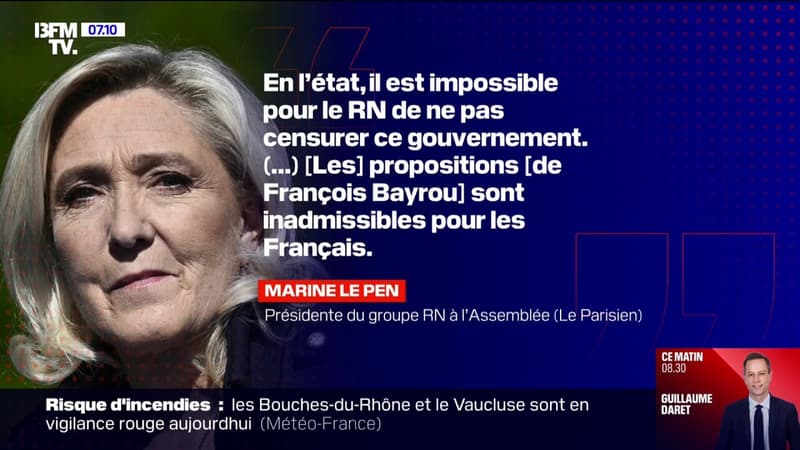 Budget 2026: Marine Le Pen assure 