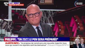 Législatives: Édouard Philippe affirme "se battre" pour que les Français n'aient pas à choisir "entre le RN et la gauche 'lfiste'" au 2nd tour