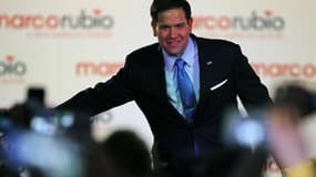 Le sénateur Marco Rubio lors de l'annonce de sa candidature à l'investiture républicaine pour la Maison Blanche, le 13 avril 2015 à Miami