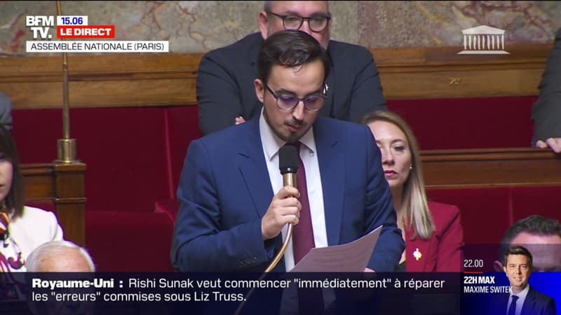 Bryan Masson, député RN des Alpes-Maritimes, interpelle Éric Dupond-Moretti à l'Assemblée