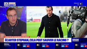 Racing: l'entraîneur Julien Stéphan sur le banc de touche