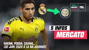 Hakimi, Pogba, Cavani... Les 5 infos mercato du 30 juin 2020 à la mi-journée