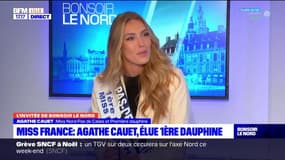 Agathe Cauet, miss Nord-Pas-de-Calais, a été élue samedi soir première dauphine à l'élection Miss France