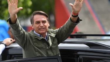 Jair Bolsonaro, le président-élu du Brésil, lors du second tour de la présidentielle, le 28 octobre.