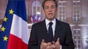Nicolas Sarkozy a promis vendredi, à 16 mois de l'élection présidentielle de 2012, une année 2011 "utile pour les Français", auxquels il présentait ses voeux de Nouvel An. Image diffusée le 31 décembre 2010/REUTERS/France 2 Télévision
