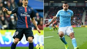 Zlatan Ibrahimovic et Sergio Agüero