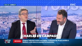 Charles en campagne : L'humeur de Jean-Luc Mélenchon sur le plateau de BFMTV - 09/04