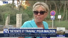 Brigitte Macron décrit des vacances "entre détente et travail" pour le président