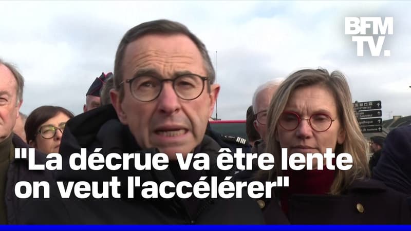 Bruno Retailleau et Agnès Pannier-Runacher sont à Redon en Ille-et-Vilaine, au chevet des sinistrés