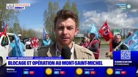 Retraites: opération de blocage au Mont-Saint-Michel