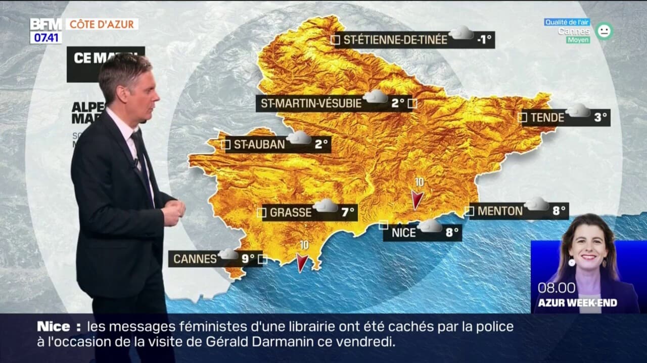 Météo Côte d’Azur les nuages domineront le ciel matin comme aprèsmidi