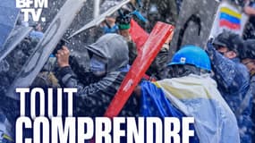 Des manifestants en Colombie. 