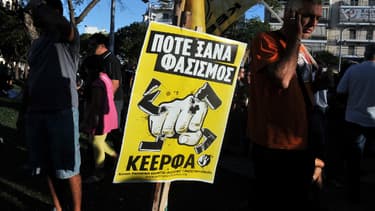 Manifestation contre les néo-nazis à Athènes, le 19 septembre 2013.