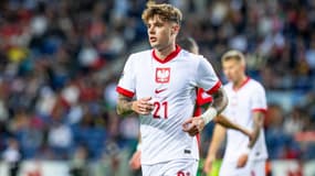 Nicola Zalewski avec la Pologne lors d'un match de Ligue des nations contre le Portugal - le 15/11/2024
