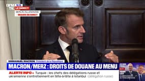Droits de douane: "Donner de la stabilité et avoir les tarifs les plus bas possibles", déclare vouloir Emmanuel Macron