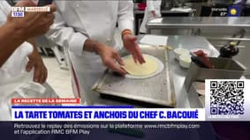 Dans votre assiette : La tarte tomate et  anchois du Chef C. Bacquié