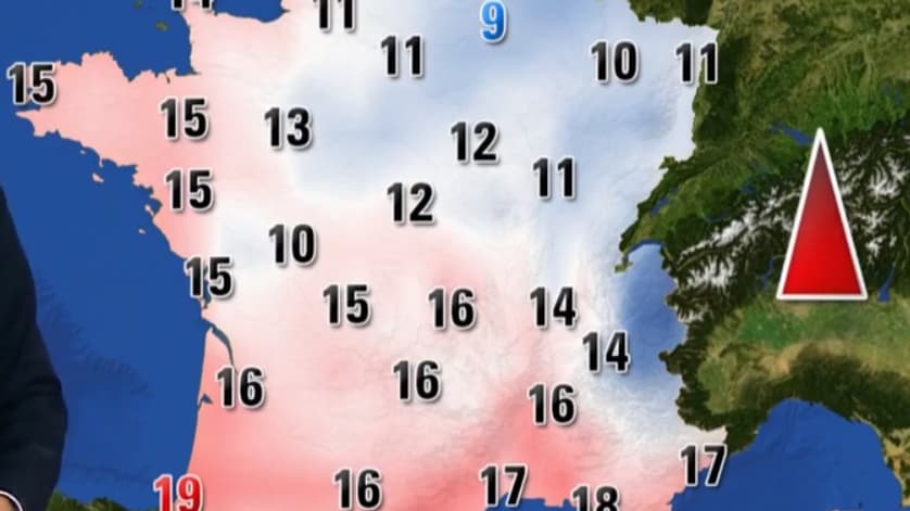 Les températures de ce mardi 21 novembre dans l'après-midi 