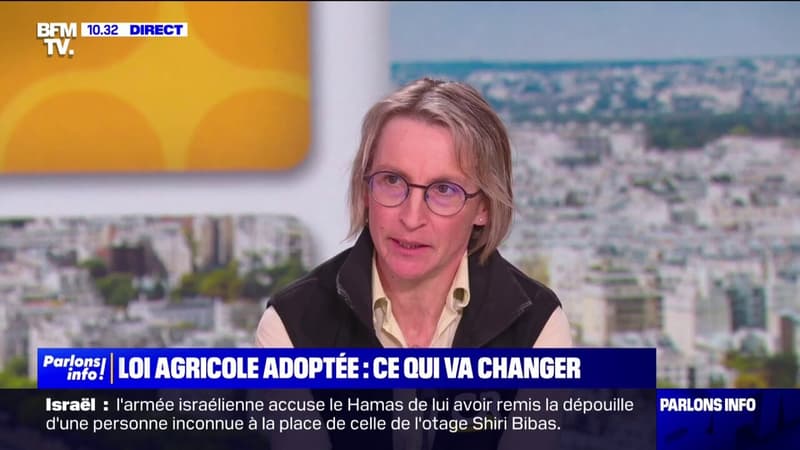 Agriculture: pour Véronique Le Floc'h, présidente de la Coordination rurale, la loi d'orientation agricole n'apporte 