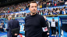 L'entraîneur de Rennes, Julien Stéphan, pendant un match en mars 2024
