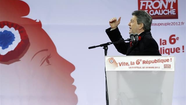 Jean-Luc Mélenchon, candidat du Front de gauche, se hisse à la troisième place dans un sondage LH2-Yahoo sur les intentions de vote à la présidentielle, avec 15%, soit une progression de quatre points par rapport au précédent sondage du même institut, qui