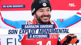 Ski alpin (Kitzbühel) : "Je kiffe le moment présent" savoure Sarrazin après sa victoire