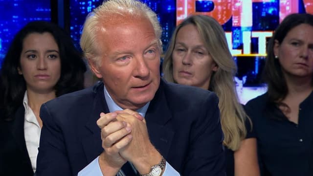 Brice Hortefeux sur le plateau de BFM Politique, le 13 septembre.