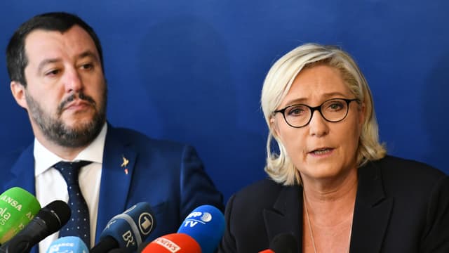 Matteo Salvini et Marine Le Pen en octobre 2018