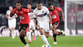 Kylian Mbappé lors de Rennes-PSG, le 8 octobre 2023 en Ligue 1