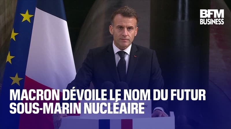 Macron dévoile le nom du futur sous-marin nucléaire lanceur d'engins