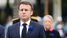 Emmanuel Macron le 8 mai 2023 à Paris 