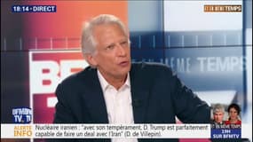 Dominique de Villepin sur le nucléaire iranien: "le rôle de l'Europe, c'est de faire évoluer les positions" des États-Unis et de l'Iran