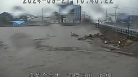 Les crues dans la ville de Wajima, au Japon, le 21 septembre 2024. 