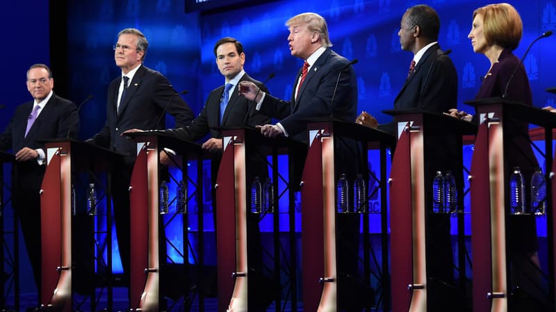 Les candidats à la primaire républicaine lors du 3e débat télévisée, le 28 octobre. 