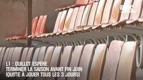 L1 : Quillot espère terminer la saison avant fin juin (quitte à jouer tous les 3 jours)