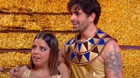 Inès Reg et Christophe Licata sur le plateau de "Danse avec les stars"